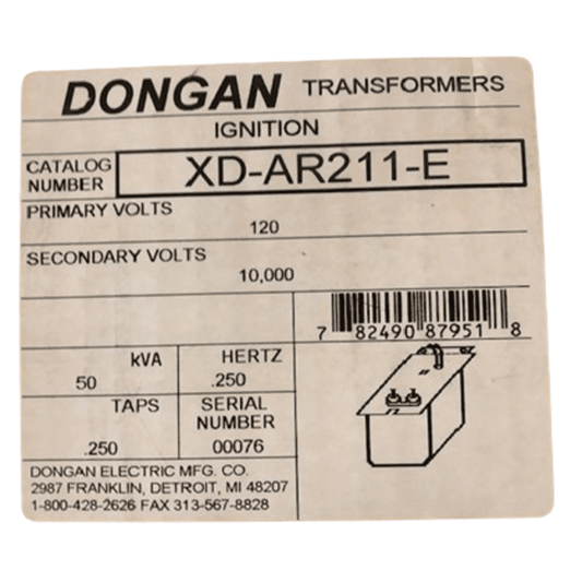 Dongan XDAR211E,  Ignition Transformer