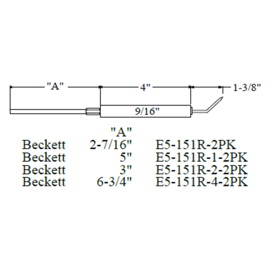 Westwood 151R-1, Beckett Electrode 2pk