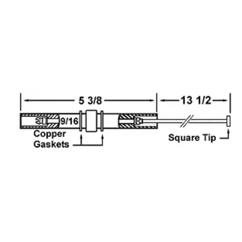 Electrode GORDON PIATT #921000-3100  (Replacement for Westwood WP-E5-307J) - Crown