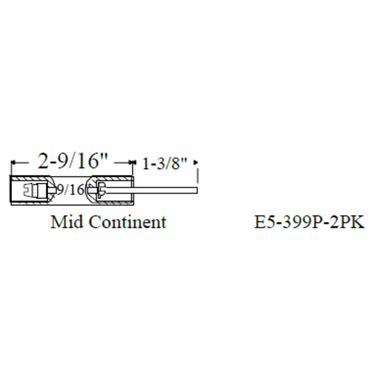 Westwood 399P, Mid-Cont. Fl. Rod Electrode 2pk
