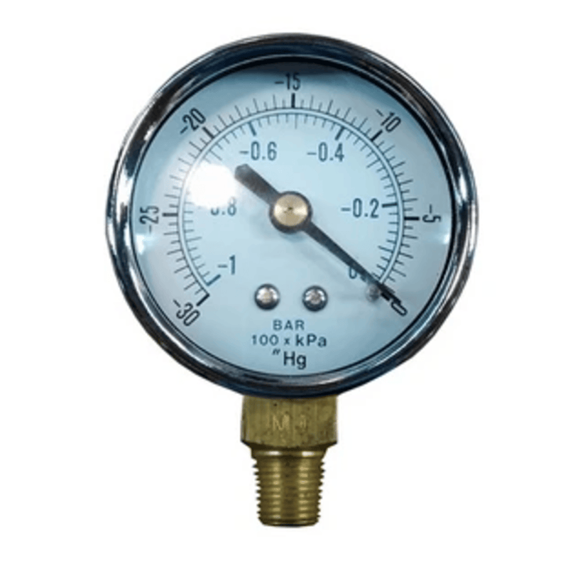 Vacuum Gauge 0-30" Hg 2" FACE 1/8  (Replacement for Westwood WP-F100-14) - Crown
