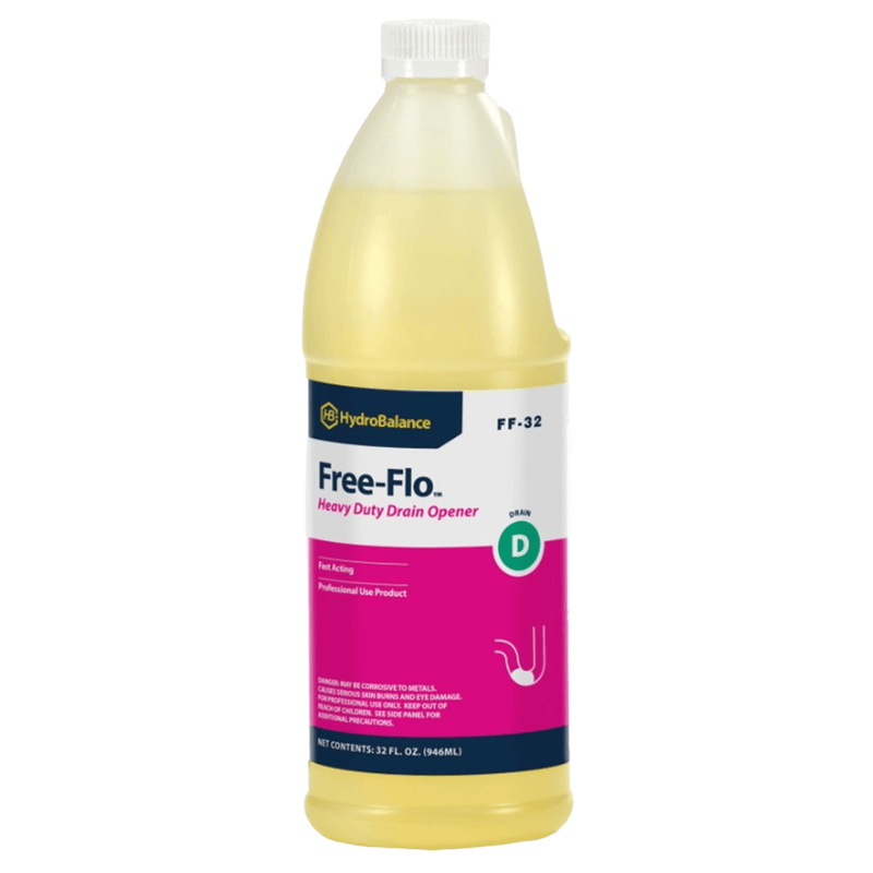 Drain Opener Free-Flo Hvy Duty  1 Quart Bottle, (6PK) - HydroBalance