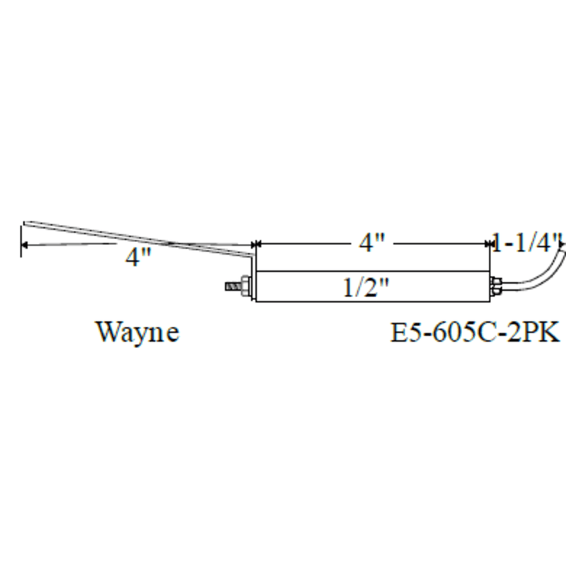 Electrode WAYNE 605C, 2pk - Westwood