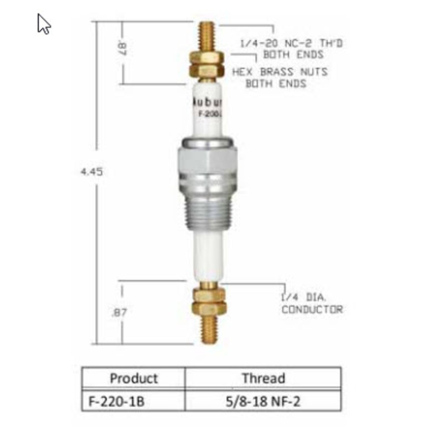 Auburn F-220-1B Feedthrough (CS13064)