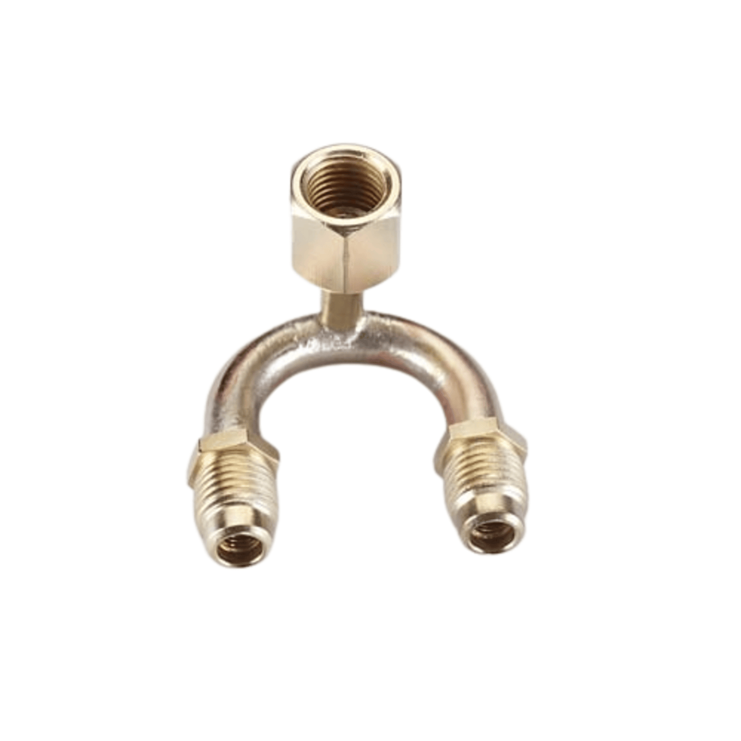 CD9640 - C&D - two 1/4" m. flare access fittings on ends of u-shaped copper tube 1EA