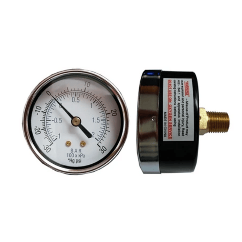 Steam Gauge 0-30 HG/0-30 PSI  - Crown