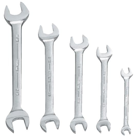 Williams WS1705A, 5-Piece SAE Double Head Open End Wrench Set