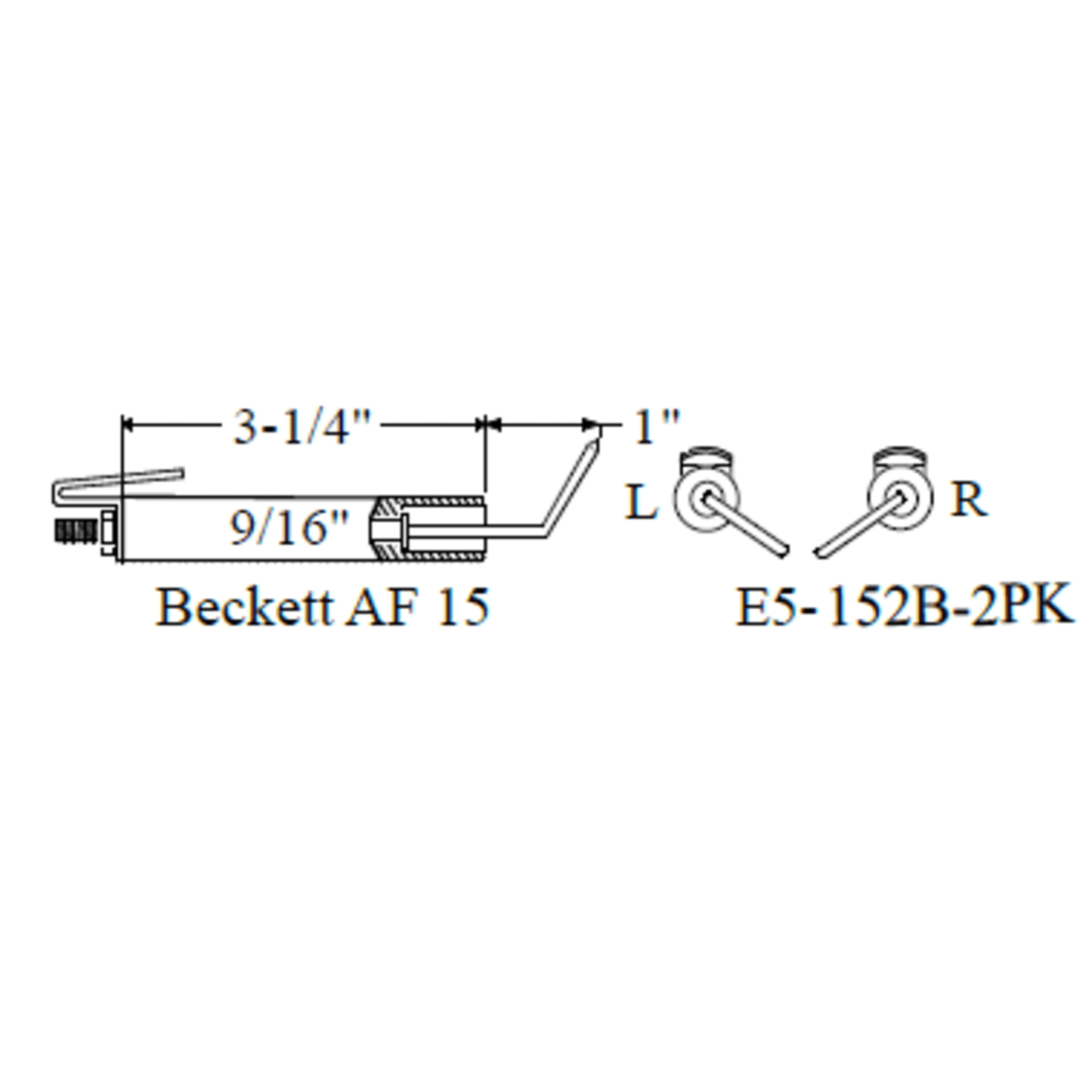 Westwood 152B, Beckett AF 15 Electrode 2PK