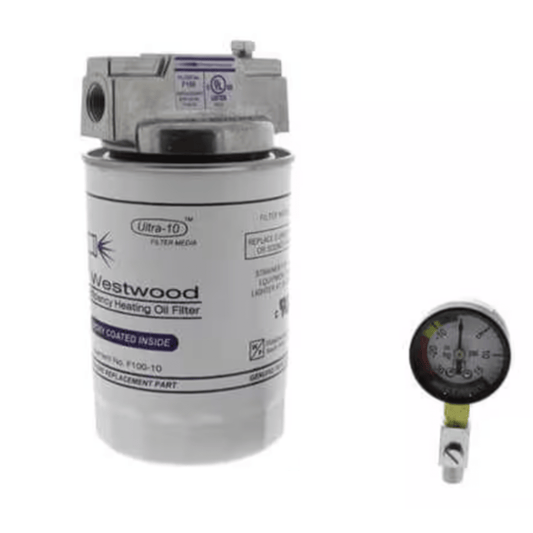 Westwood F100-4 Residential Spin-On Type Complete Filter Assembly w/F100-14 vacuum gauge