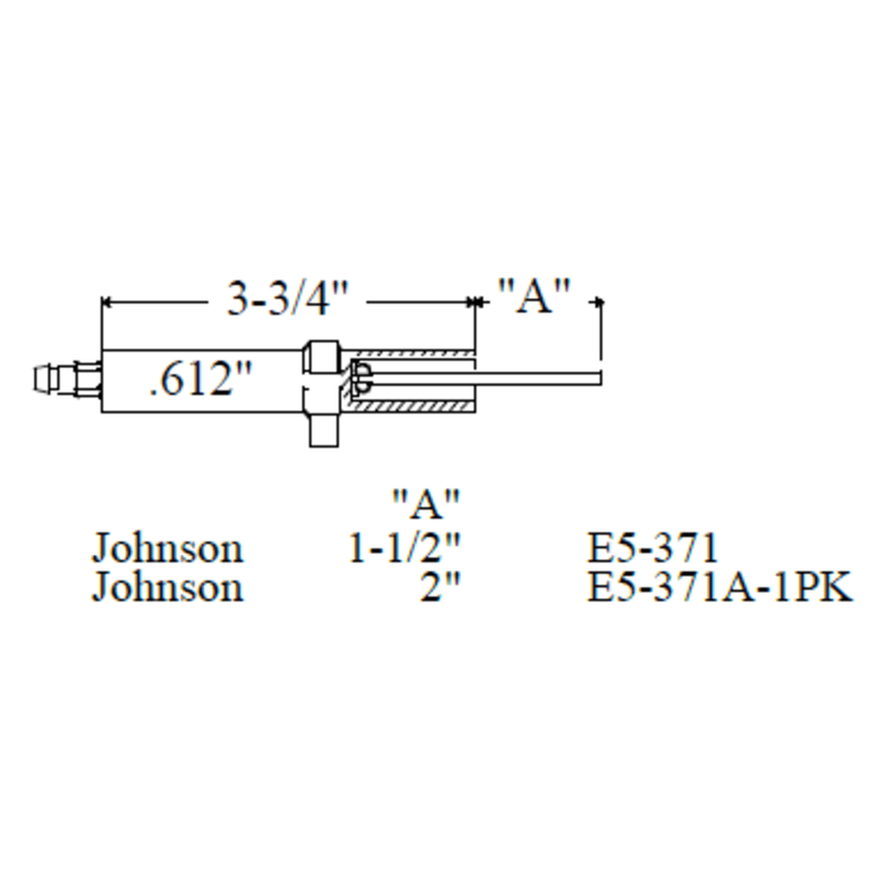 Electrode JOHNSON, 371A, 1pk - Westwood