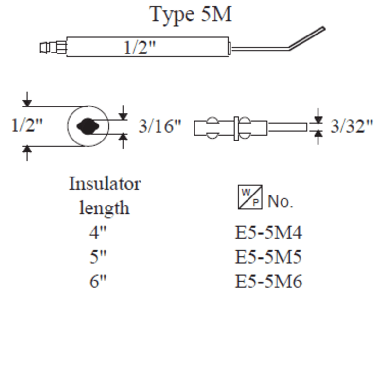 Electrode STANDARD Type 5M, 4"� 2pk - Westwood