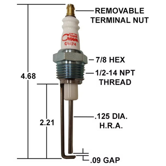 CA474 - Crown - IGNITER/REPLACES AUBURN I-64-7 & ECL 11576 (EA)