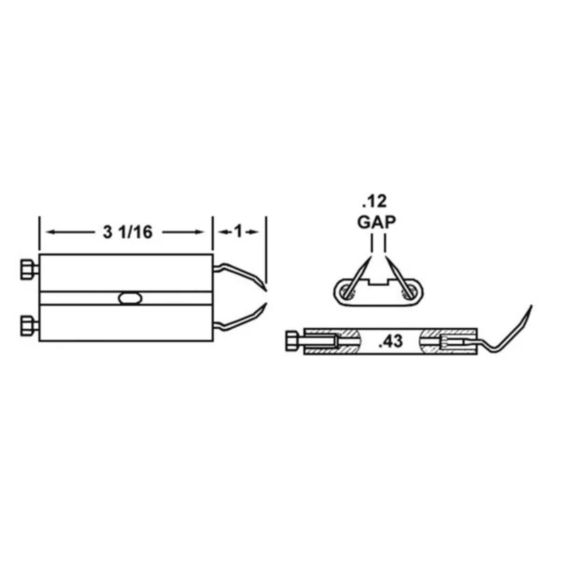 Electrode INTERBURNER  * CI 2 ADAMS  - Crown
