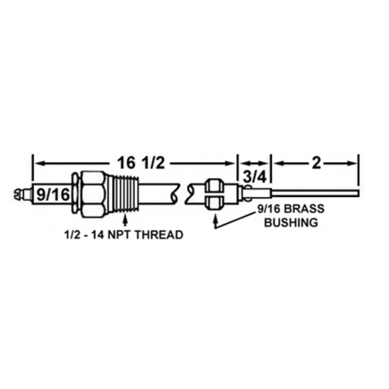 Electrode SUPERIOR BOILER CS 90B  (Replacement for Westwood WP-E5-547C) - Crown