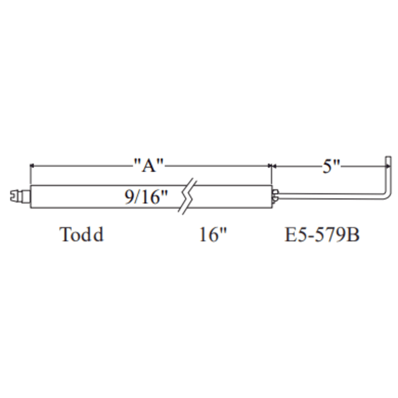 Electrode TODD 579B, 16", 2pk - Westwood