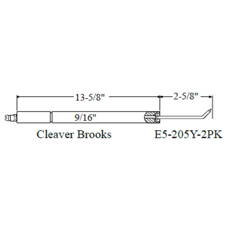 Electrode CLEAVER BROOKS 205Y, 2pk - Westwood