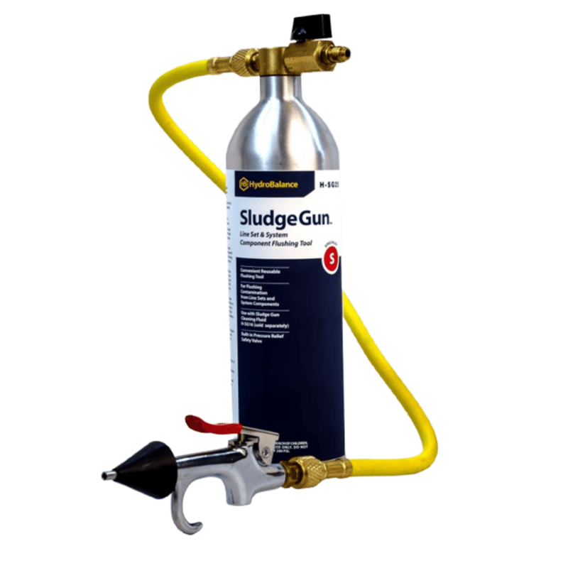 Kit rechargeable pistolet/outil de rinçage pour éliminer les boues des serpentins, - HydroBalance