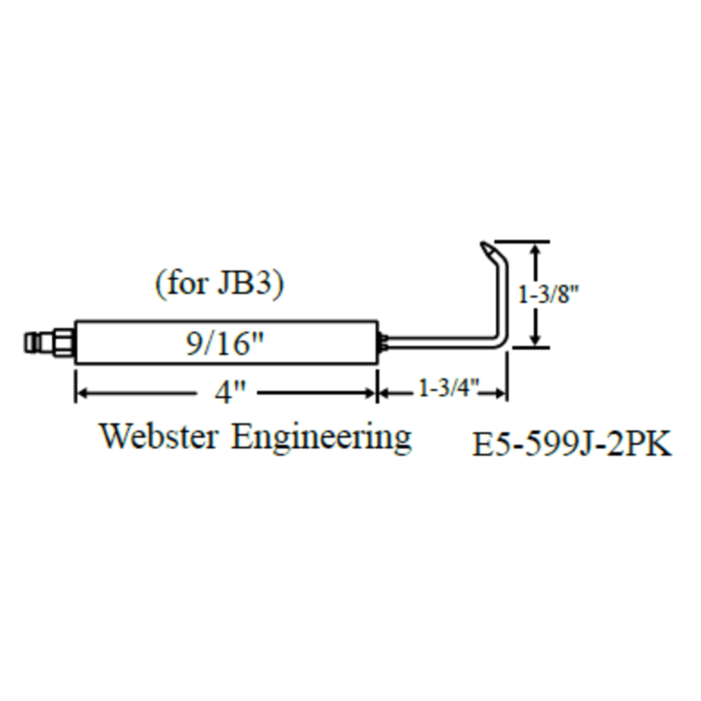 Westwood 599J Webster Eng. Electrode for JB3 2pk