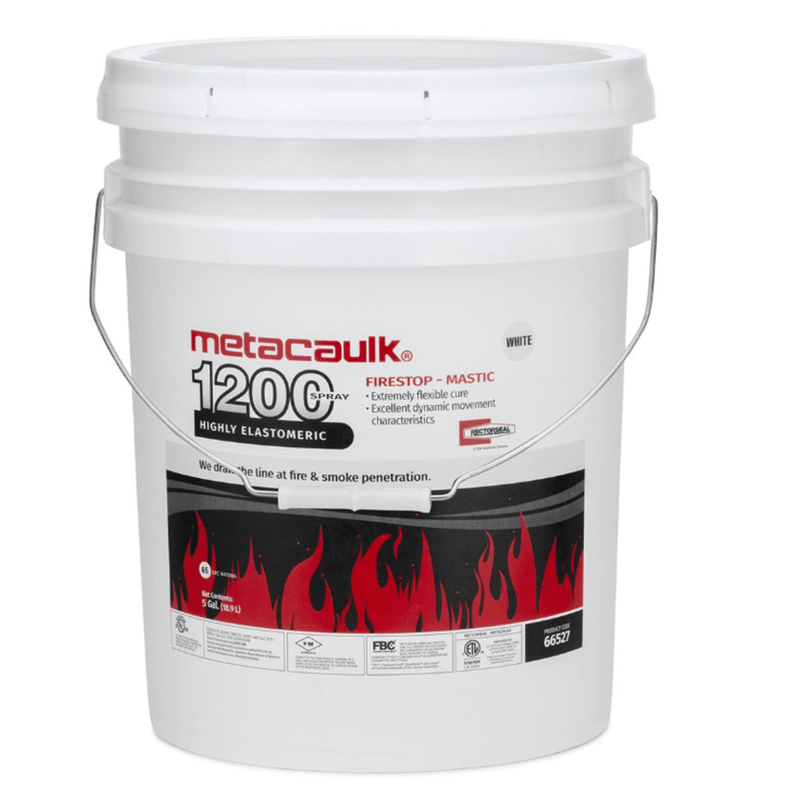 Fire Stop METACAULK  5 Gallon Pail 1200 White Spray - Rectorseal