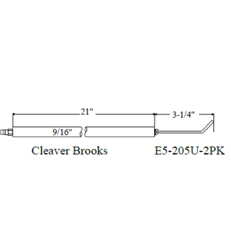 Electrode  CLEAVER BROOKS 205U, 2pk - Westwood