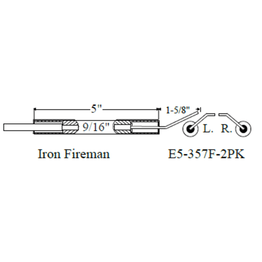 Westwood 357F, Iron Fireman Electrode 2pk