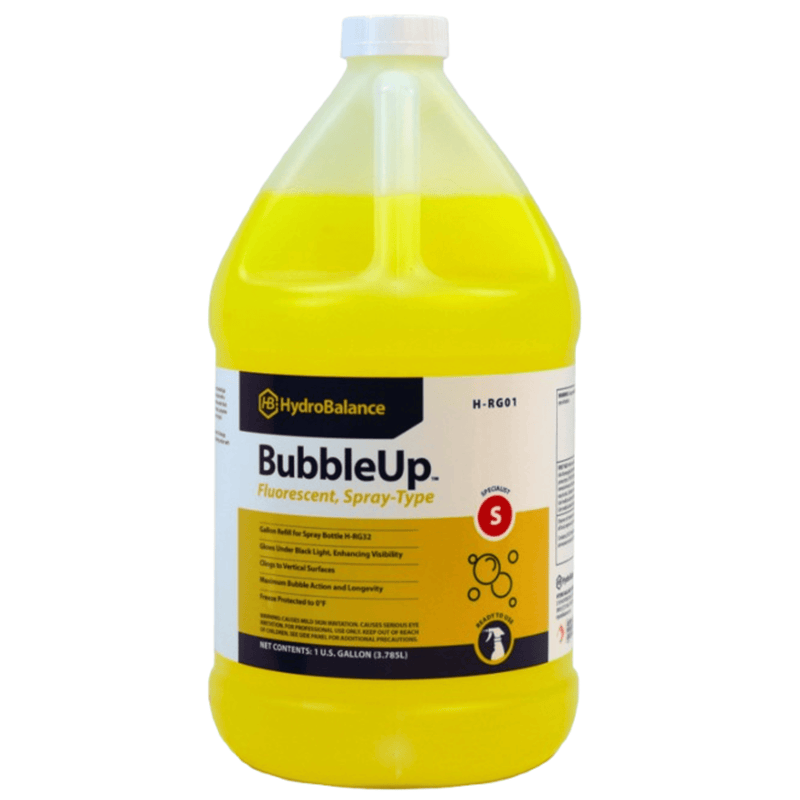Détecteur de fuites Fluor. Bouteille de 1 gallon (4 pièces) de type pulvérisateur à bulles - HydroBalance