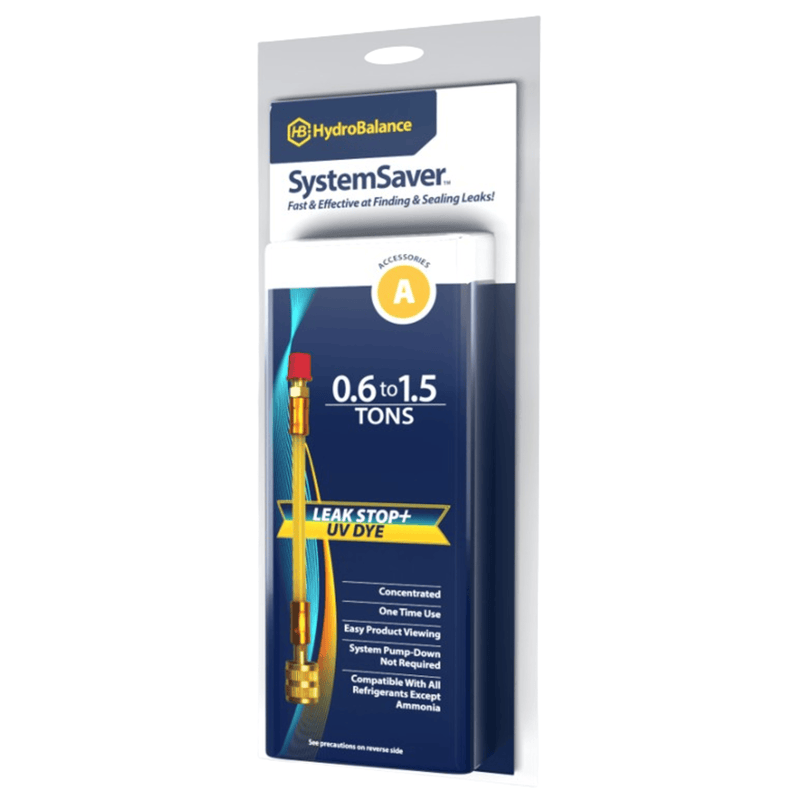 Système d'étanchéité anti-fuite SystemSaver, produit d'étanchéité et teinture de 0,6 à 1,5 tonne (lot de 6) - HydroBalance