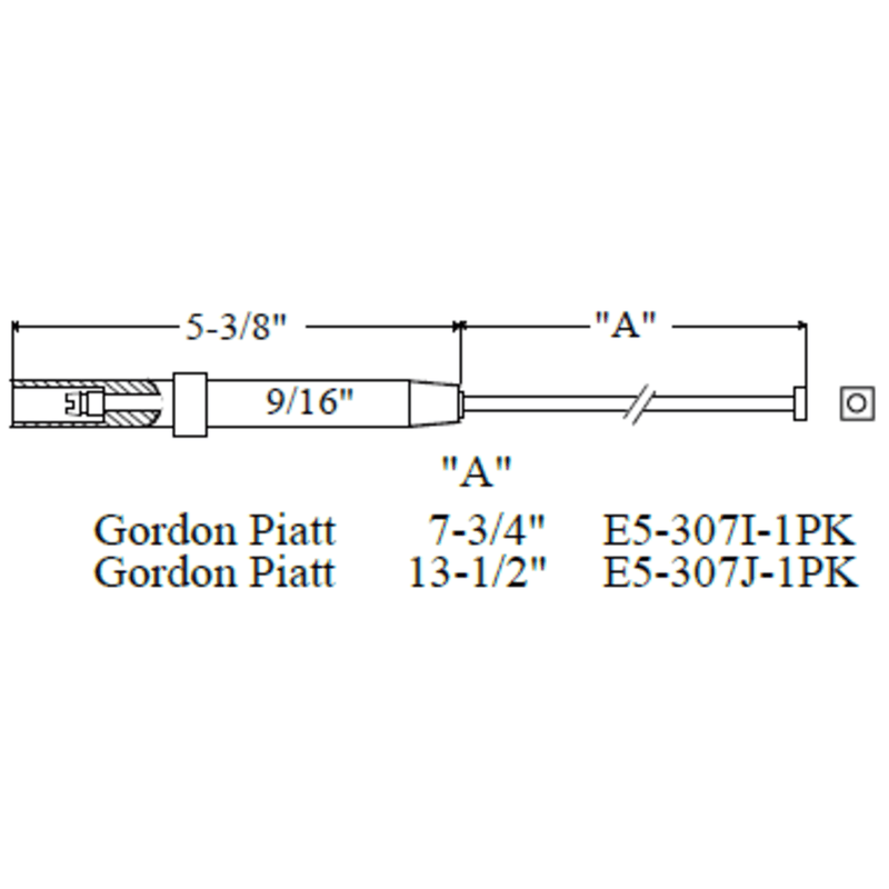 Electrode GORDON PIATT 307J, 1pk - Westwood