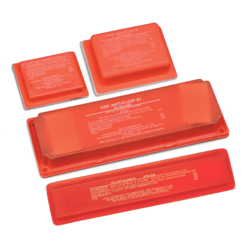 Nettoyant pour serpentins CDC Anticlog, brique, 45 tonnes, 1 tampon, (paquet de 6) - HydroBalance