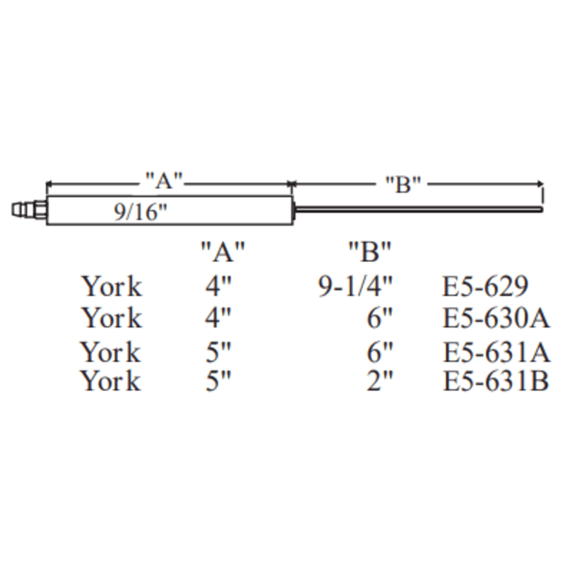 Electrode YORK 631B, 2pk - Westwood