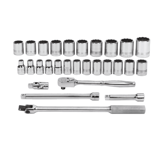 Williams MSS-29FTB, 29-Piece 1/2" Drive 12-Point Metric Socket Set