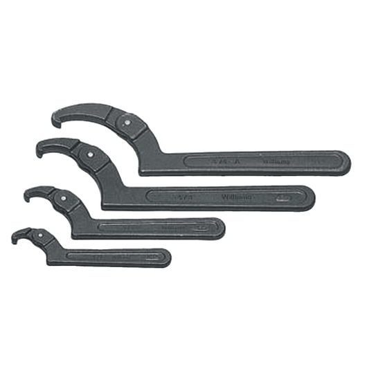 Williams WS-474, Adjustable Hook Spanner Wrench Set 4 Piece