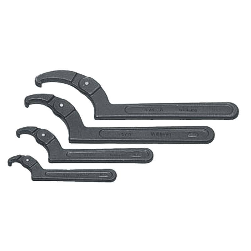Spanner Wrench SAE Adjustable Face Set 4 pc - Williams