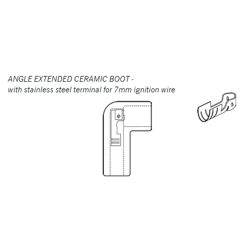 RAJAH AECF Angle Ceramic Boot w/terminal 1pk - Westwood