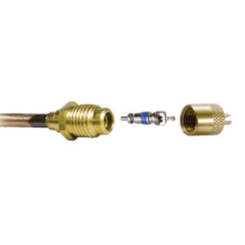 Valve d'accès 1/4" m. raccord d'accès évasé tube cuivre 3/16" DE ext. & CD2250 & obus de valve 6Pcs - C&D