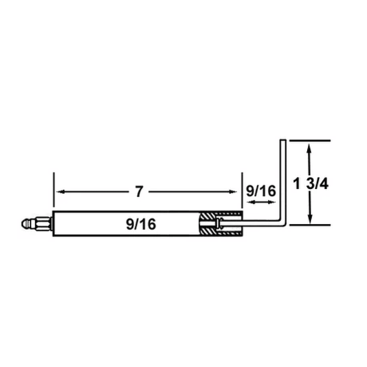 Crown 22017-02, Industrial Combustion Electrode 2PK