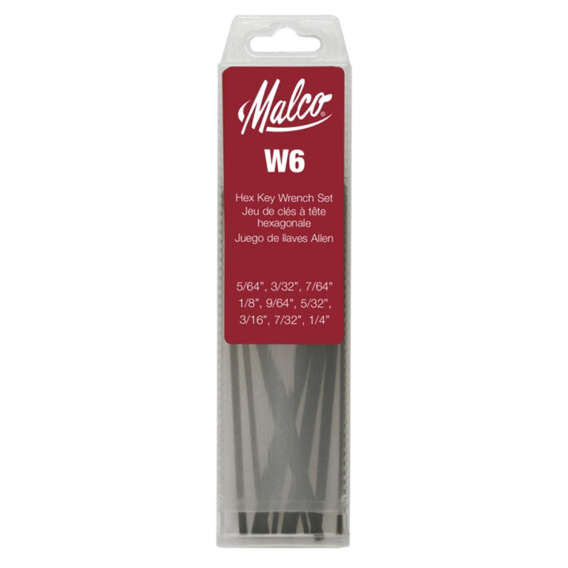 Hex Key , "L", 6", 9-PIECE SET  - Malco
