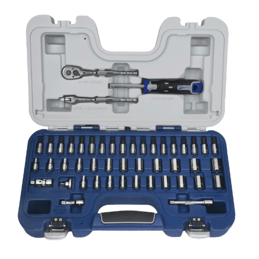 Williams 50601B, 47pc. 1/4" Drive Deluxe Socket Set, 6 Point, SAE & Metric, Rugged Case System