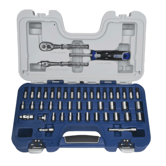 JHW50601B - Williams - 47pc. 1/4" Drive Deluxe Socket Set, 6 Point, SAE & Metric, Rugged Case System