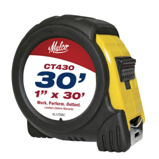 Malco CT430, TAPE MEASURE, 1" X 30'