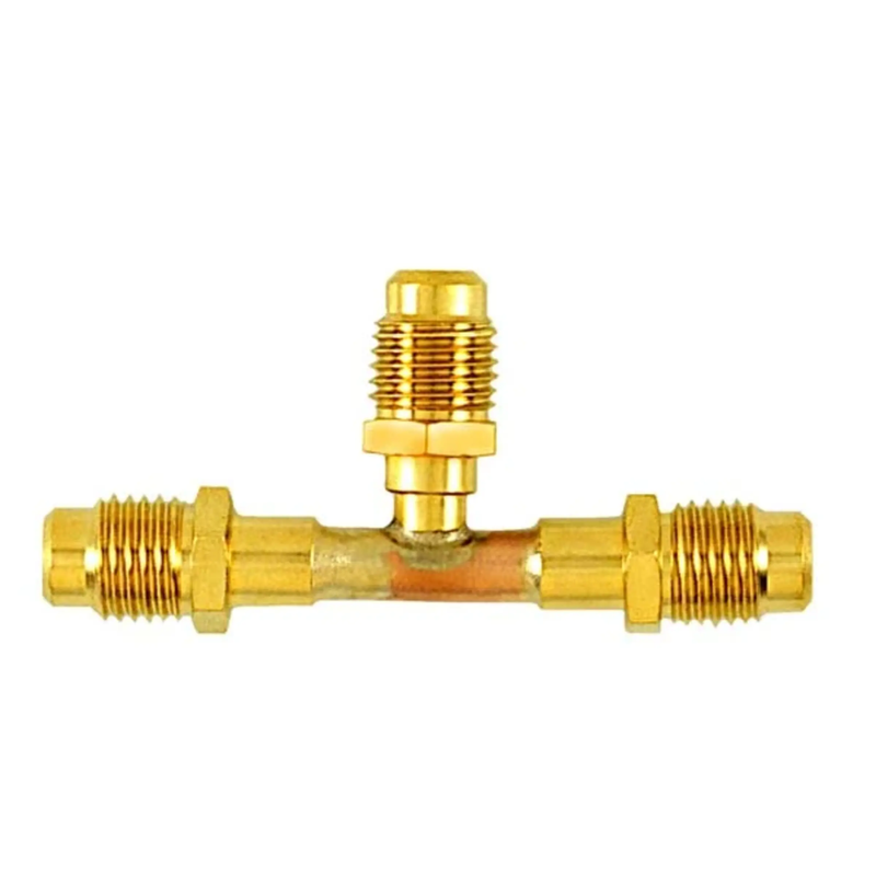 Robinet d'accès 1/4" mâle évasé accès x 1/4" mâle évasé accès x 1/4" mâle, deux obturateurs de valve (2 pièces) - C&D