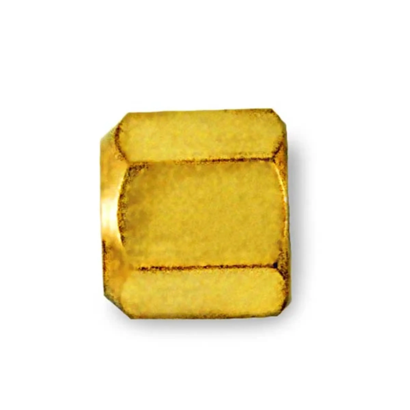 Bouchon de vanne d'accès 1/4" évasé, hexagonal en laiton avec joint torique en néoprène 25 p. - C&D