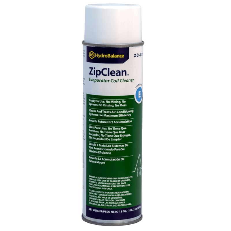 Evaporator Cleaner Zip Clean Aerosol 18 oz. Net Wt. Aerosol, (12PK) - HydroBalance