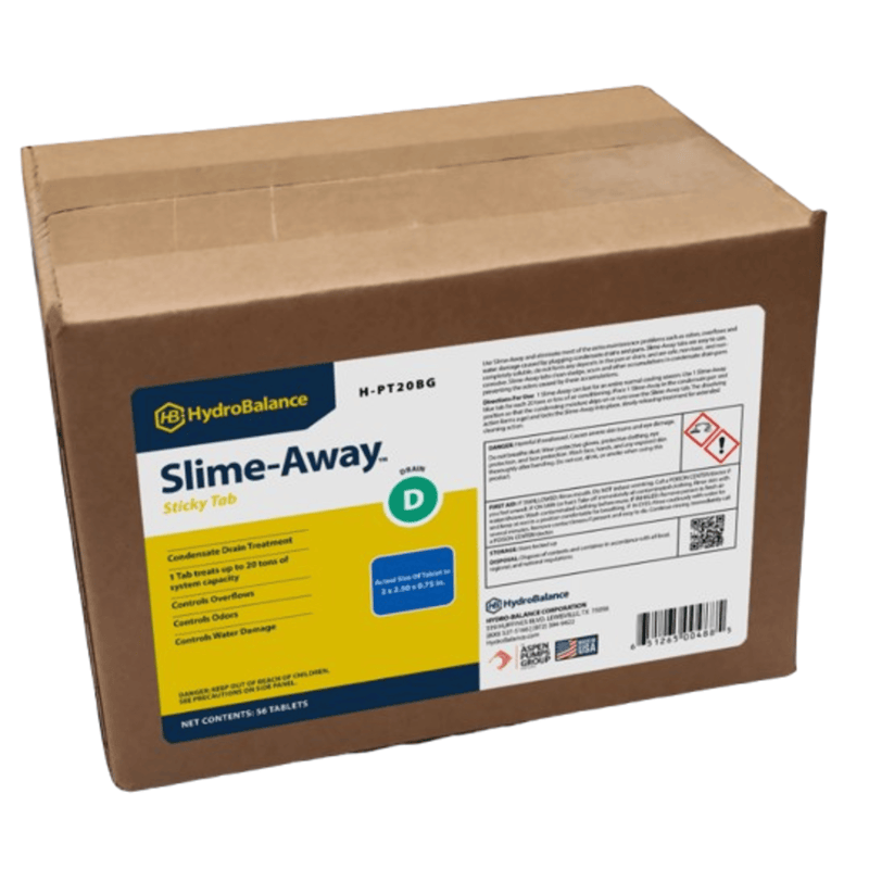 HydroBalance - Pastille anti-boue nettoyeur de condenseur Slime-Away (bleue) 20 tonnes, lot (56 paquets)