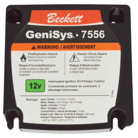 Beckett  7556A0000U,  GeniSys® 12V Oil Burner Control