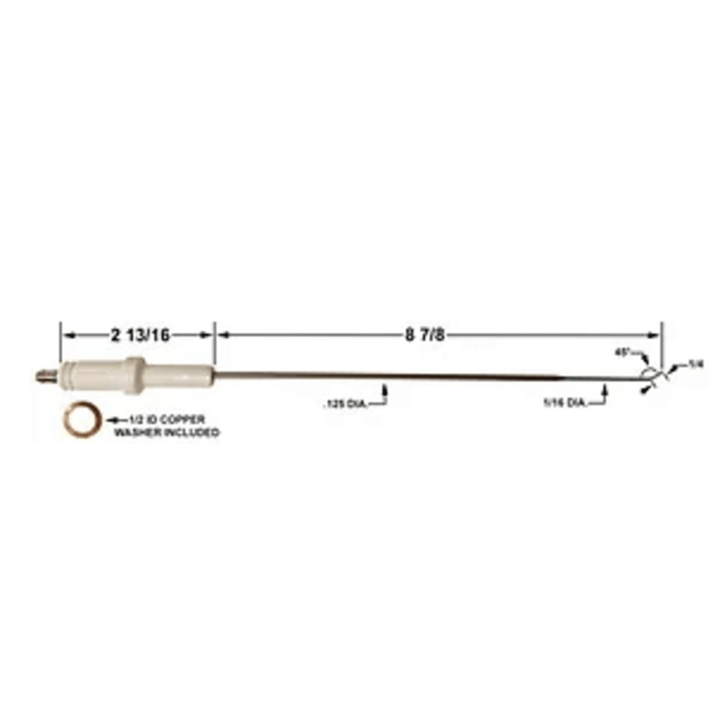 Crown 27166, Ray Oil Burner Electrode EACH