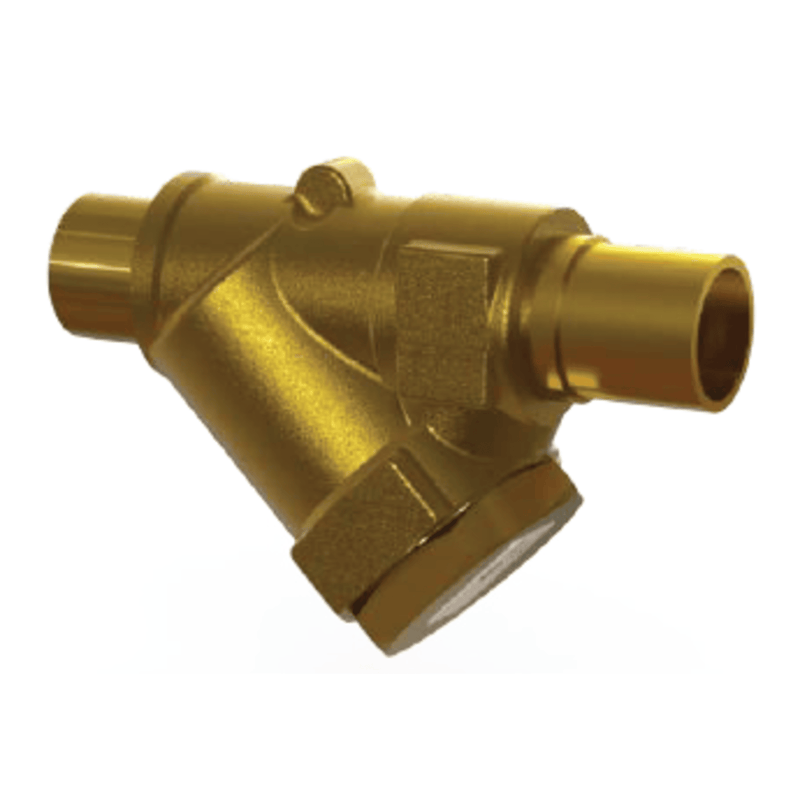 Strainer, 3/8 ODS - "Y" Type Forged Brass Body w/Removable Screen Cartridge - Henry