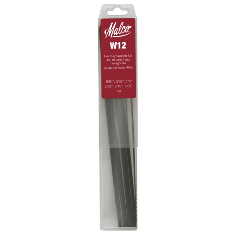 Malco L-Shaped Hex Key Set, 7-Piece, 12"