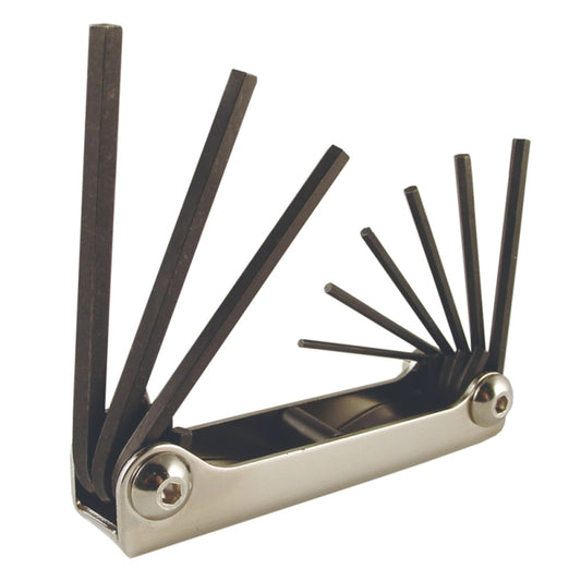 W29 - Malco - HEXKEY SET,FLD,9 PC, 5/64"-1/4 (1EA)