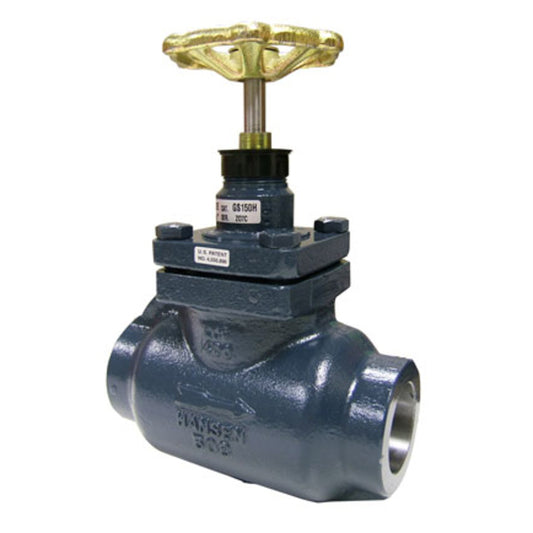 GSB126C - Hansen -  1-1/4 Shut-off Valve, Globe, T-Style, Bolted Bonnet, Socket Weld, SC